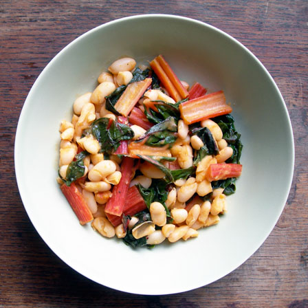 swiss chard and cannellini beans